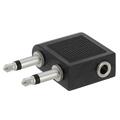 Cmple 2 x 3.5 mm Mono Plug to 3.5 mm Stereo Jack Adapter 240-N
